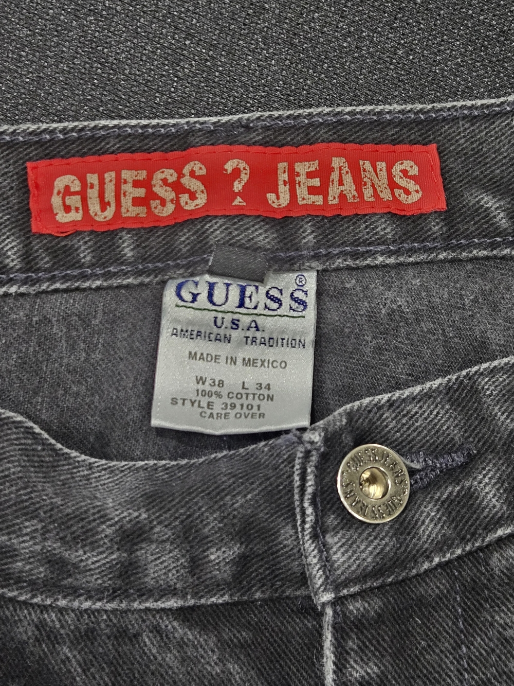 Vintage GUESS Jeans Gray Stonewash Denim Pants